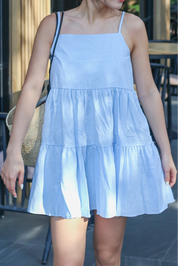 【背心蛋糕裙】Solid Ruffle Cami Mini Dress