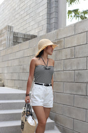 【一衣两穿~平價解鎖高級感】Striped 2 Way Tube Top