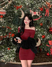 【節日感Party Dress🎊】2 Way Off Shoulder Dress