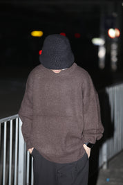 400g Solid Round Neck Long Sweater