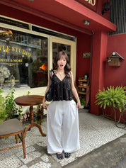 Starlight Pearl V-neck Top