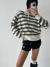 【🇰🇷韓國連線】Loose Fit Striped Collar T Shirt