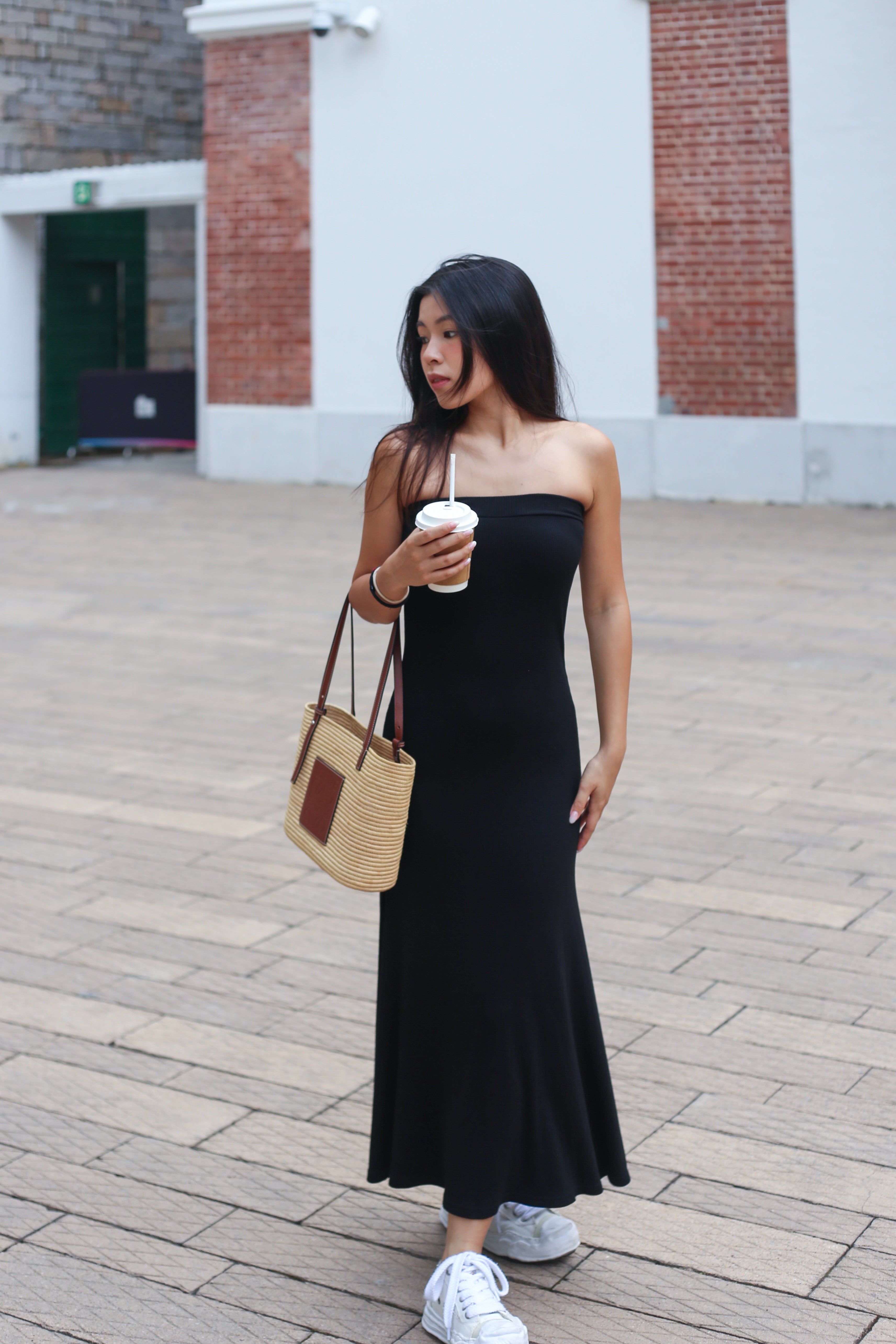 【✔️PAD｜魚尾裙設計】Basic Solid Padded Tube Mermaid Dress