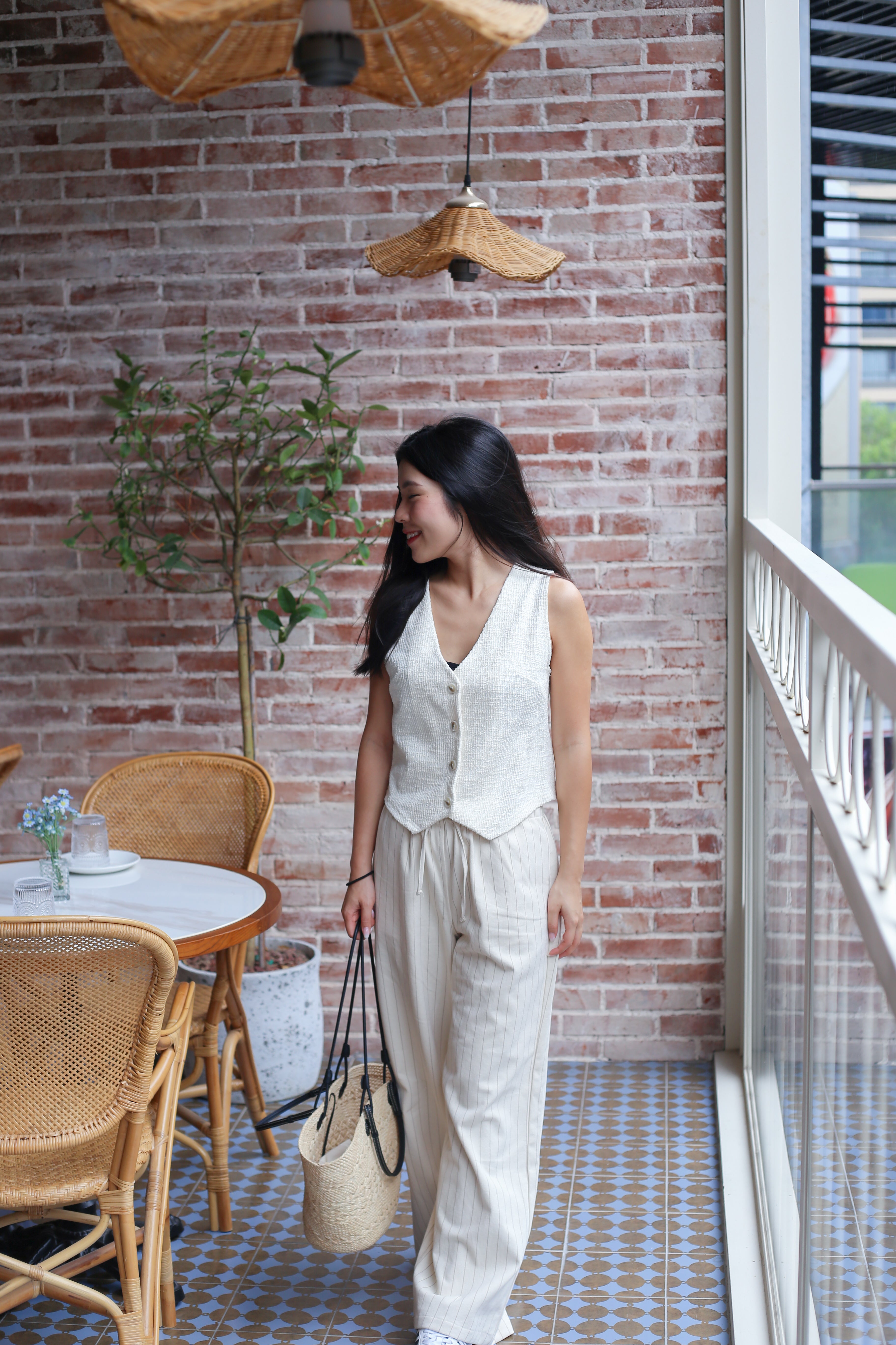 【顯腳長！知性直腳細條紋長褲】Striped Cozy Pants