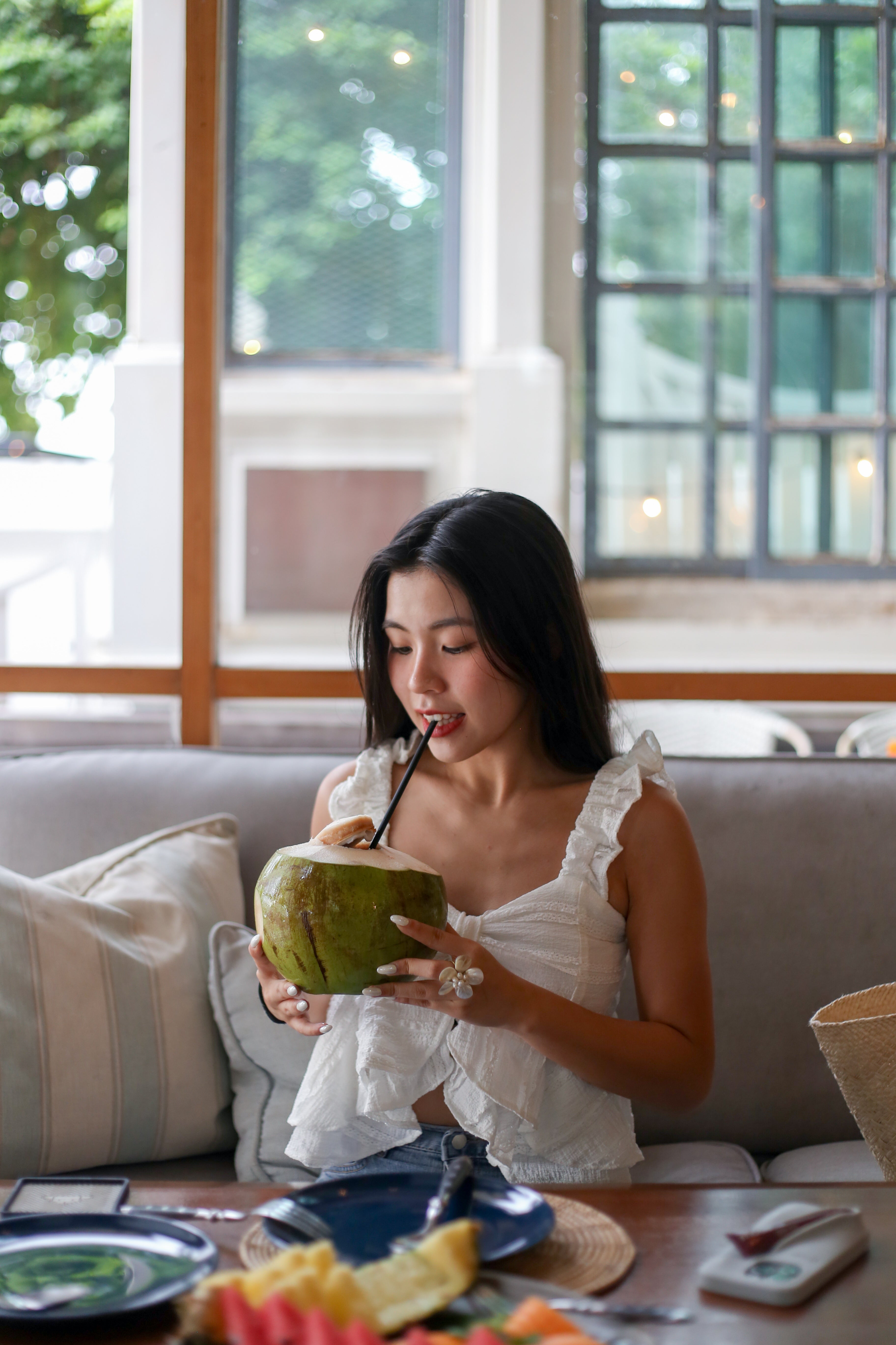 #T243【一起渡假吧! 】Ruffle Strap Crop Cami Top