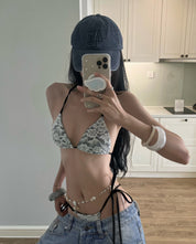 Lace Bikini Set(with pads)