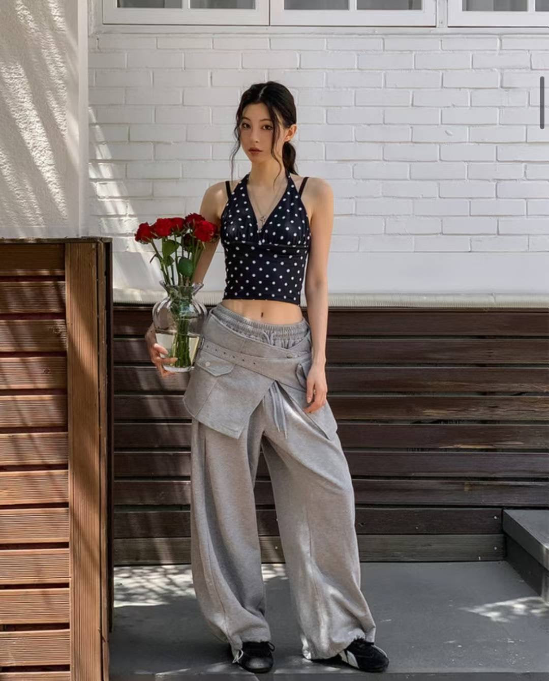 【波點Fans Assemble!!!】Dotty V Neck Crop Top