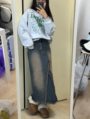 【復古牛仔長裙🦕】Denim Maxi Skirt