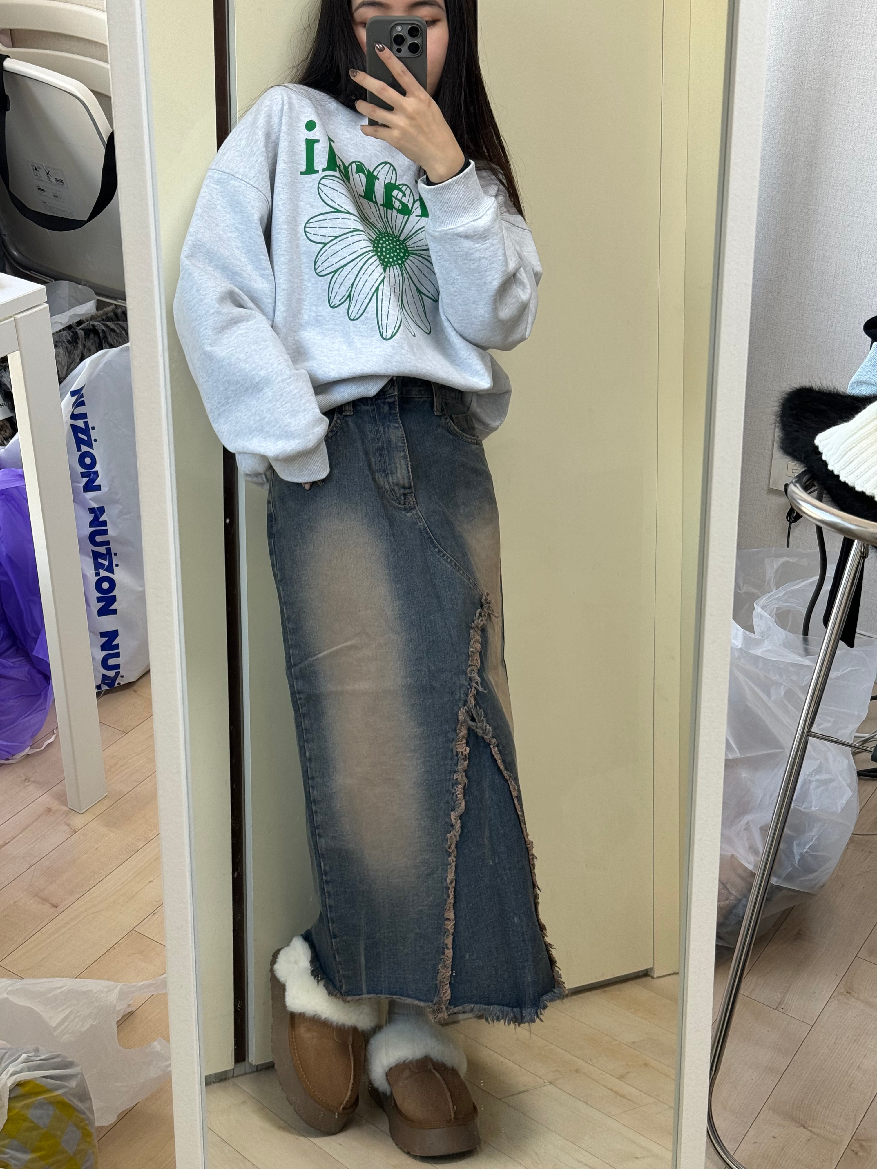 【復古牛仔長裙🦕】Denim Maxi Skirt