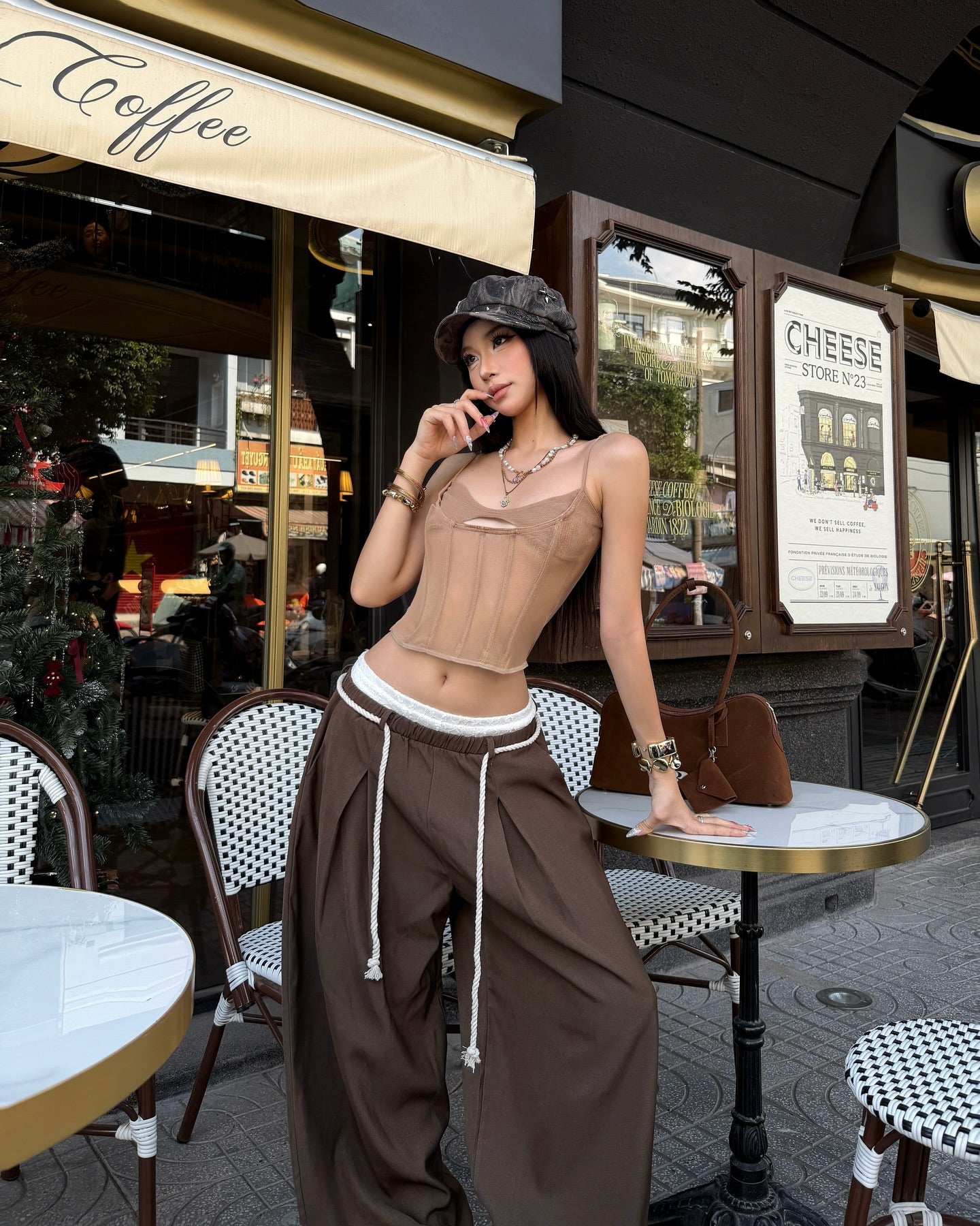 CABY lace wide leg pants