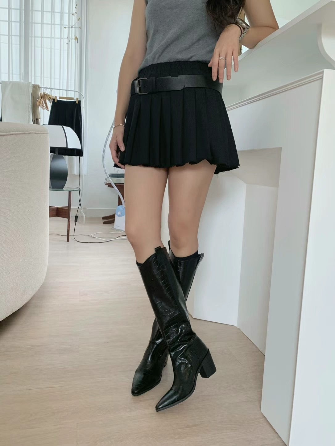 Arianne Solid Knee High Boots