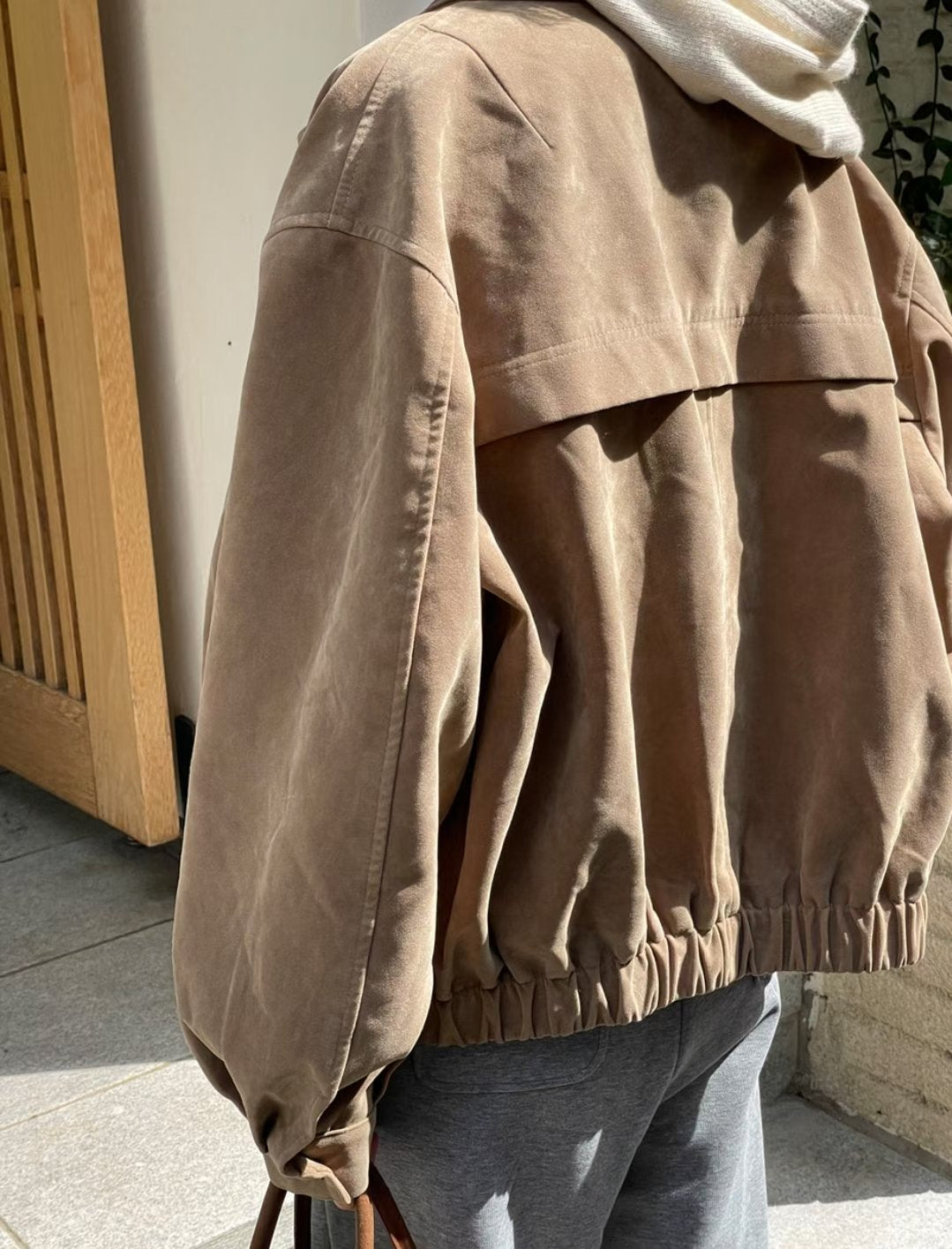 【美拉徳麂皮外套】Millard Solid Crop Jacket