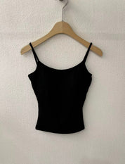 【✔️PAD｜小露背設計】Basic Solid Backless Padded  top