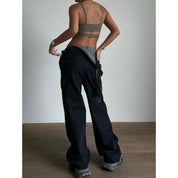 Solid Denim Overall Jumpsuit