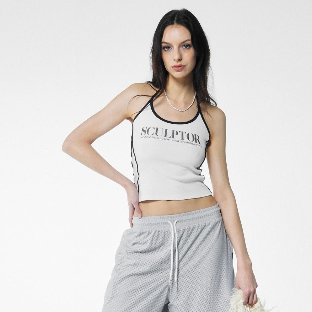 #K019 Sculptor Classic Logo Halter Top