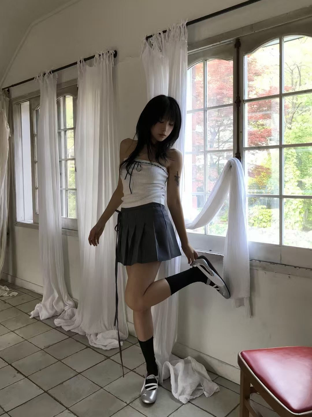 【暗花Lace Tube Top】Opal Lace Tube Top