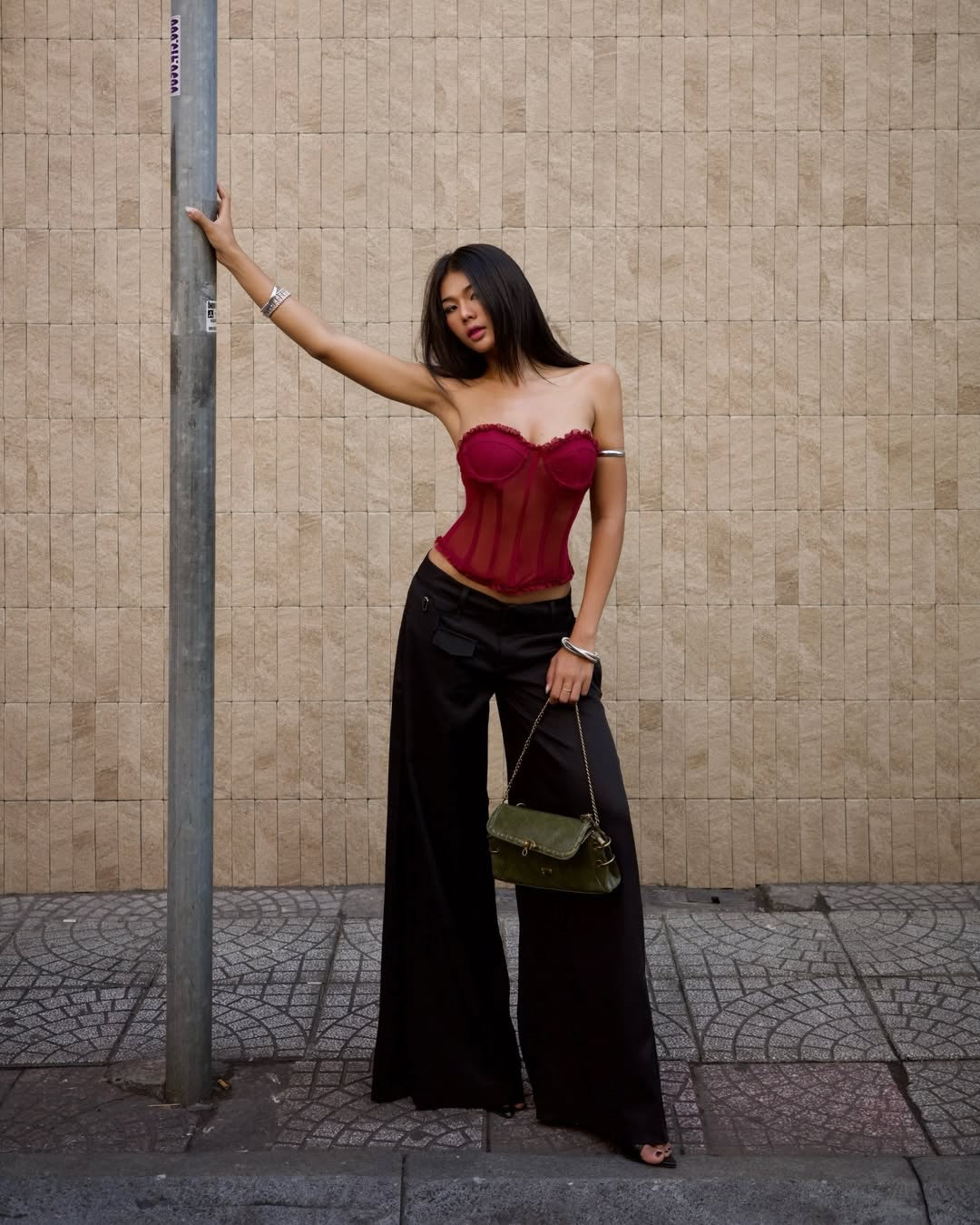 JIRA low-rise wide leg pants
