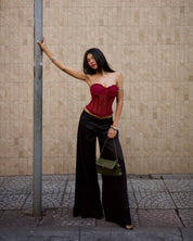 JIRA low-rise wide leg pants