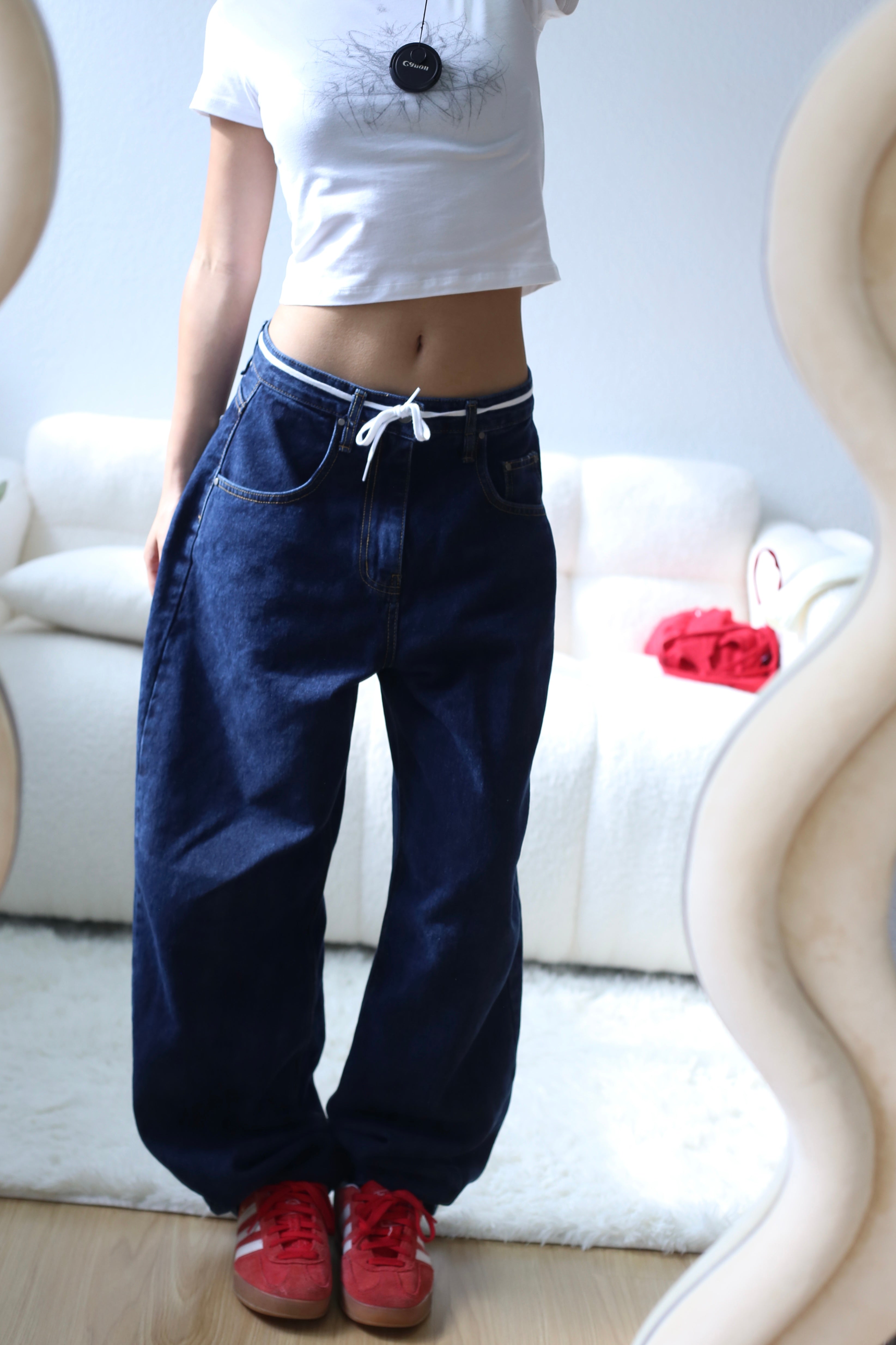 【原色彎刀牛仔褲】Classical Blue Barrel Jeans
