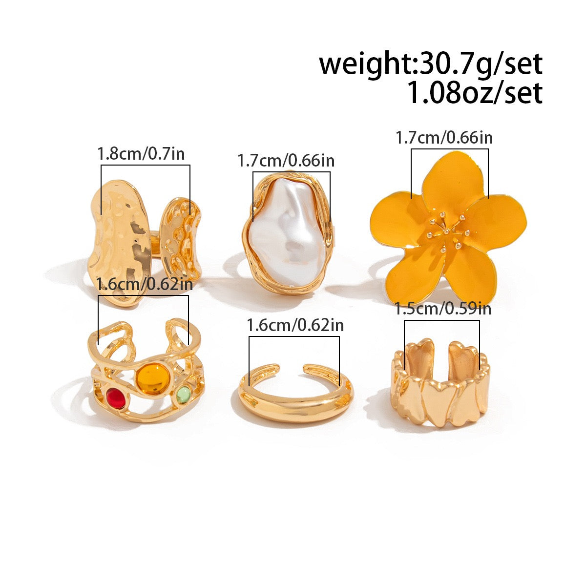 【大熱Comeback!!!】Summer Girlie Ring Set