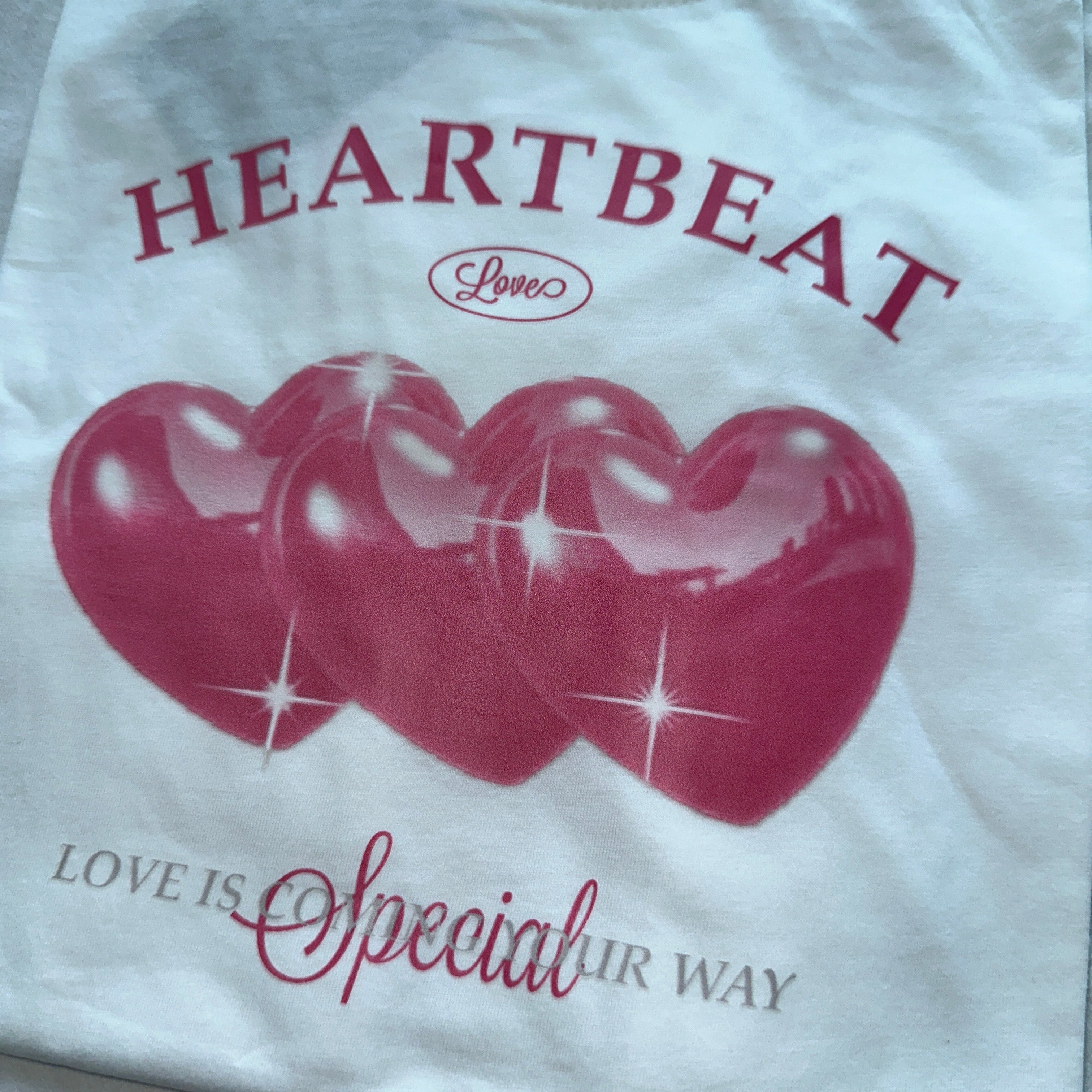 #T099 - Heartbeat Crop Tee