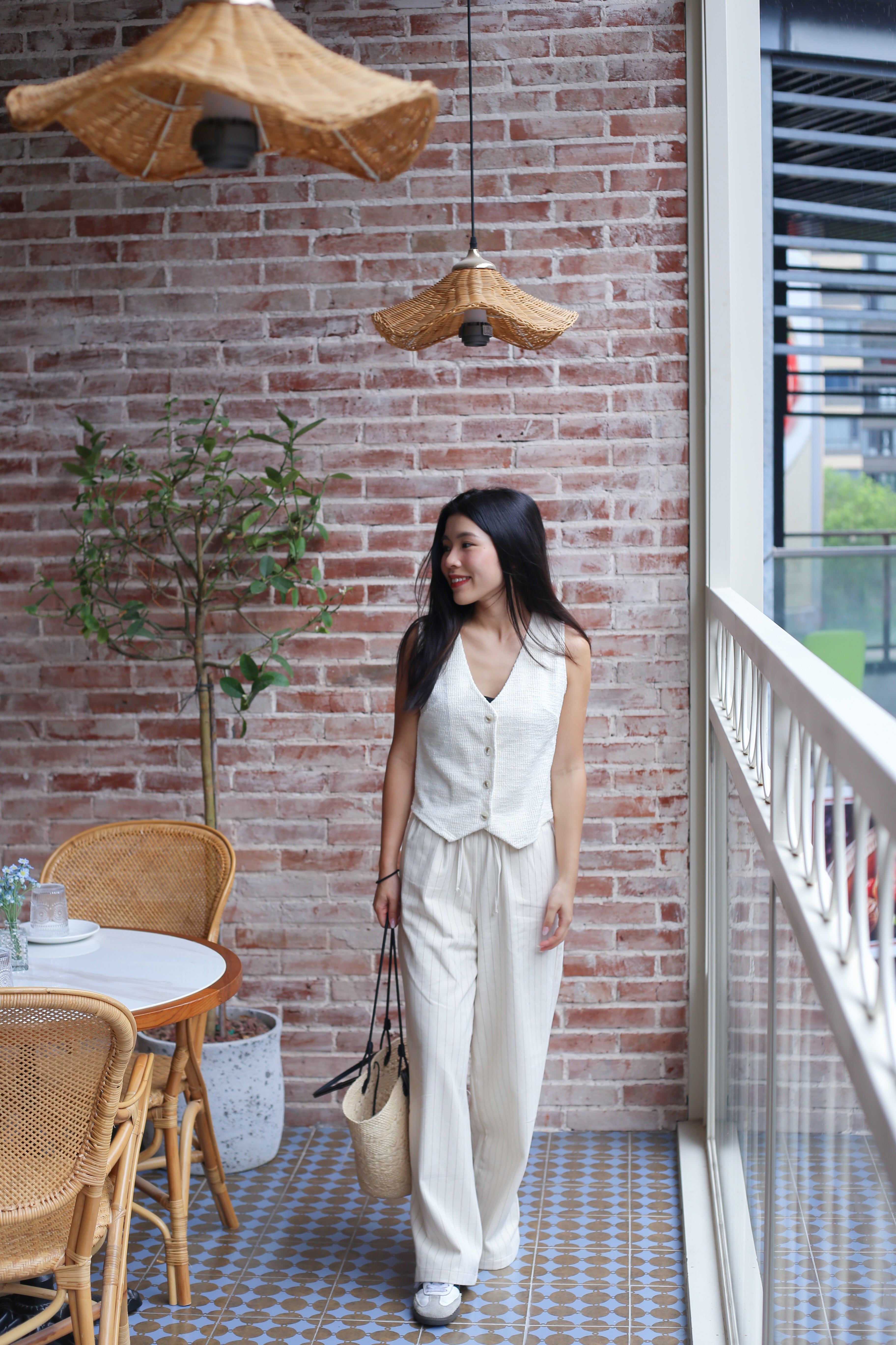 【顯腳長！知性直腳細條紋長褲】Striped Cozy Pants