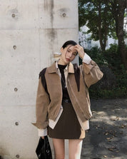 【美拉徳麂皮外套】Millard Solid Crop Jacket