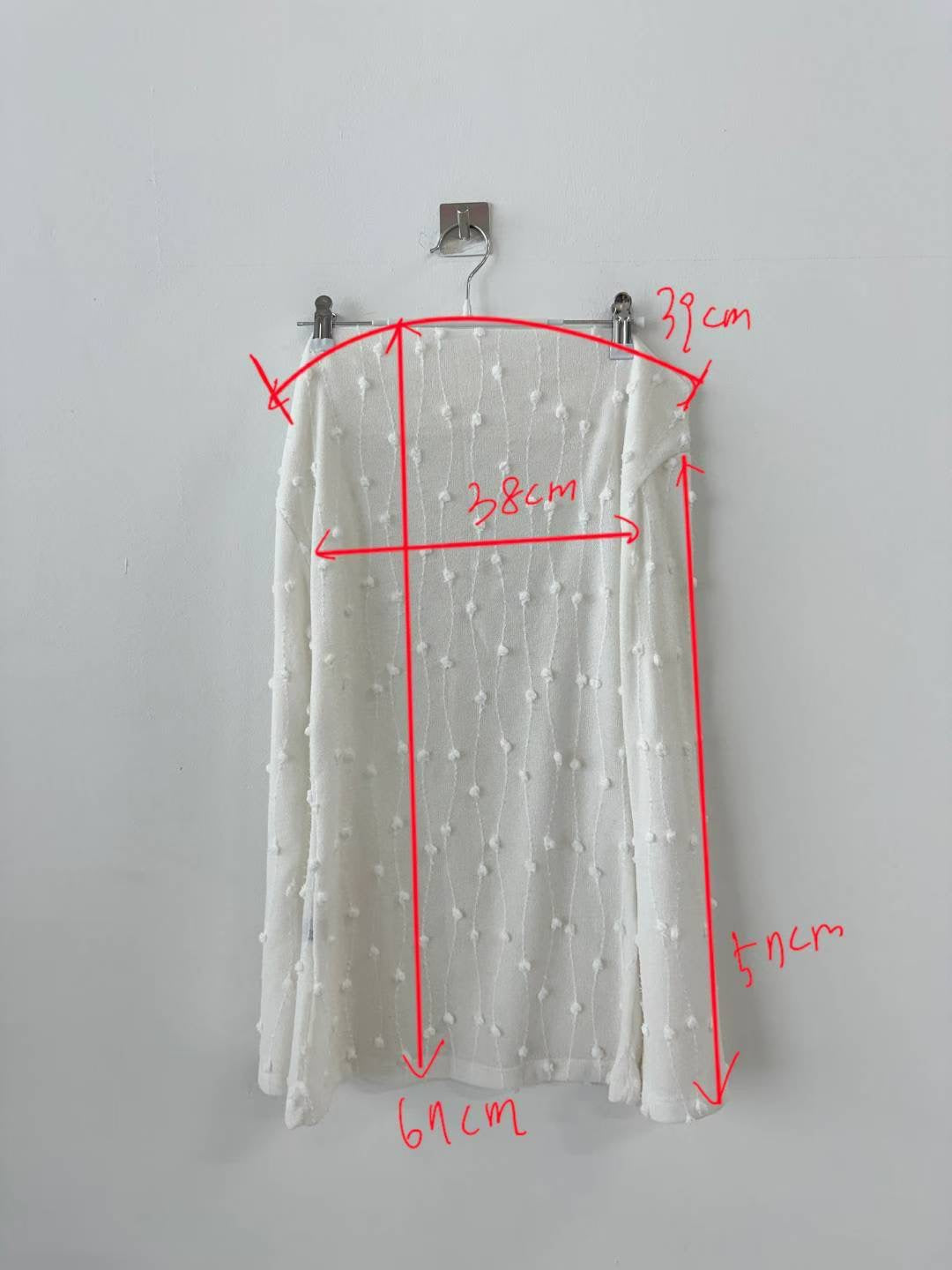 【粒粒薄長袖top👀】Solid Textured Off Shoulder Top