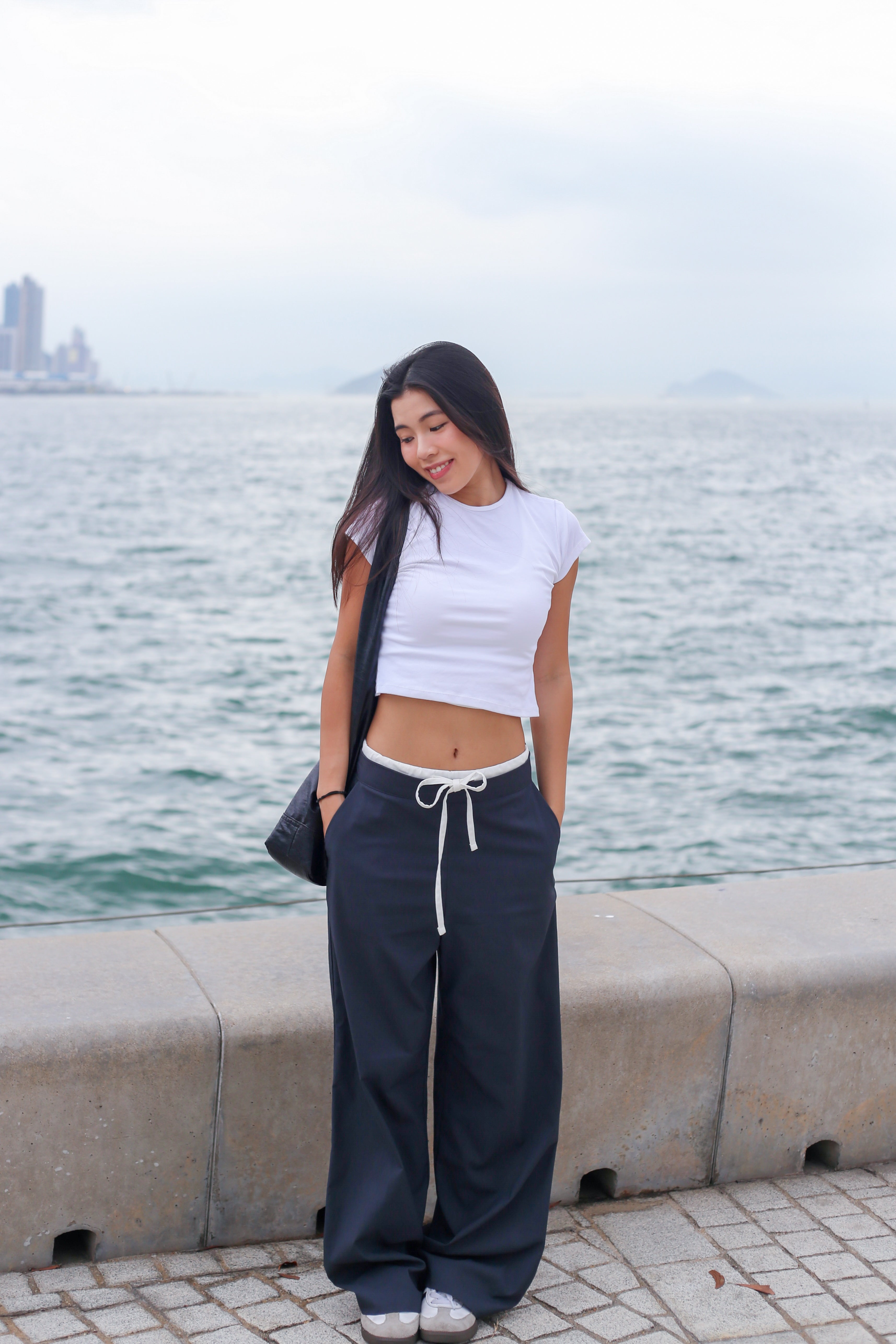 【歐美休閑感綁帶西褲】Casualuxe Wide Leg Suit Pants