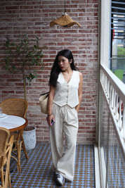 【顯腳長！知性直腳細條紋長褲】Striped Cozy Pants