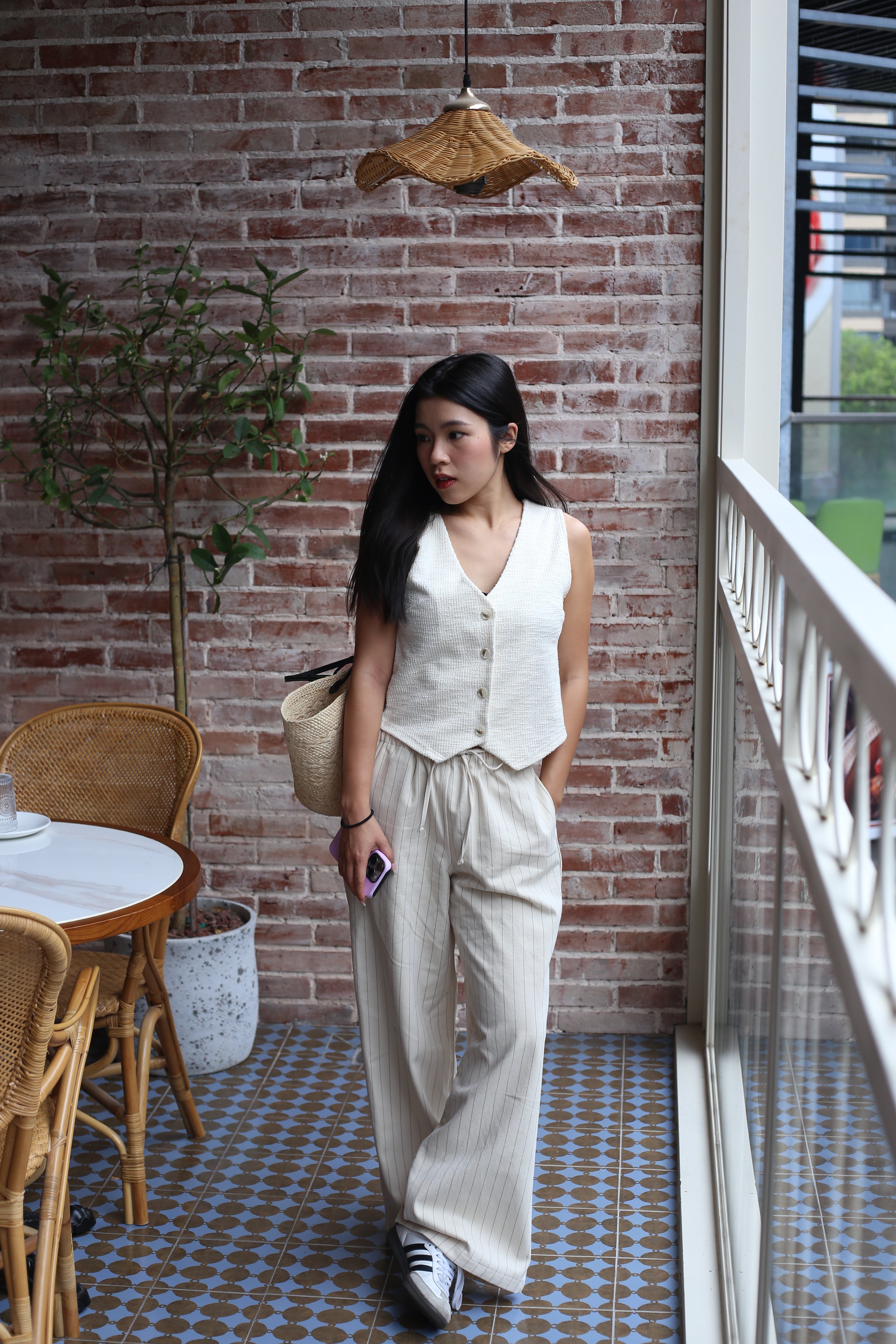 【顯腳長！知性直腳細條紋長褲】Striped Cozy Pants