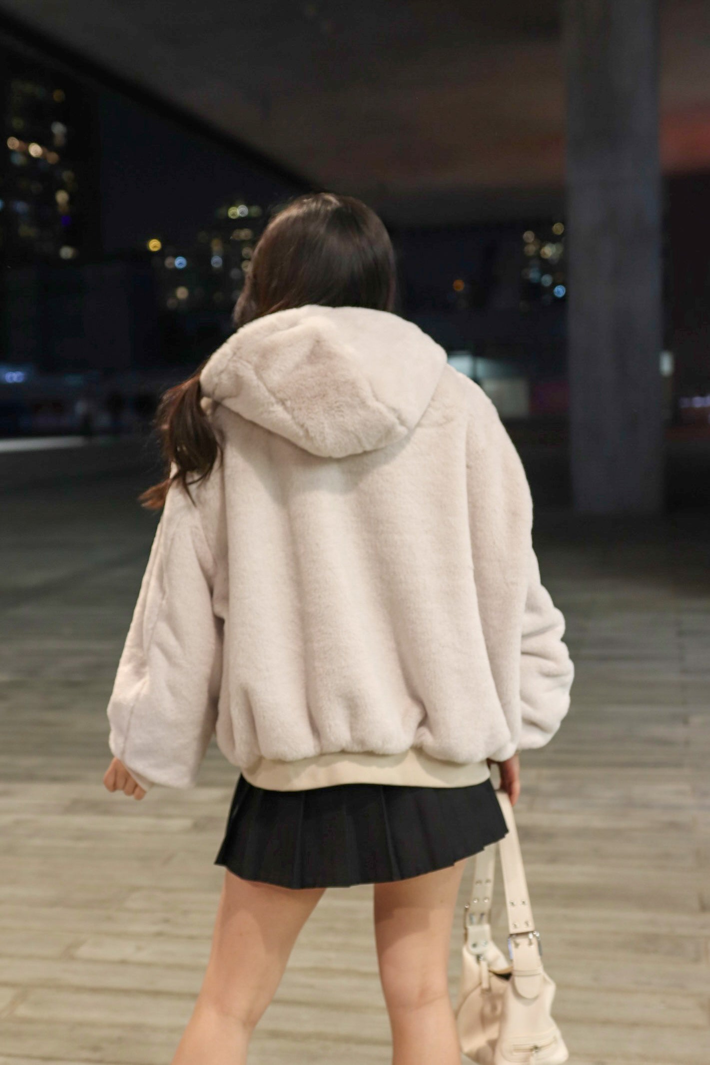 Double Faced Fluffy MA1 Jacket