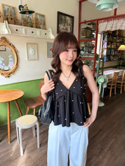Starlight Pearl V-neck Top