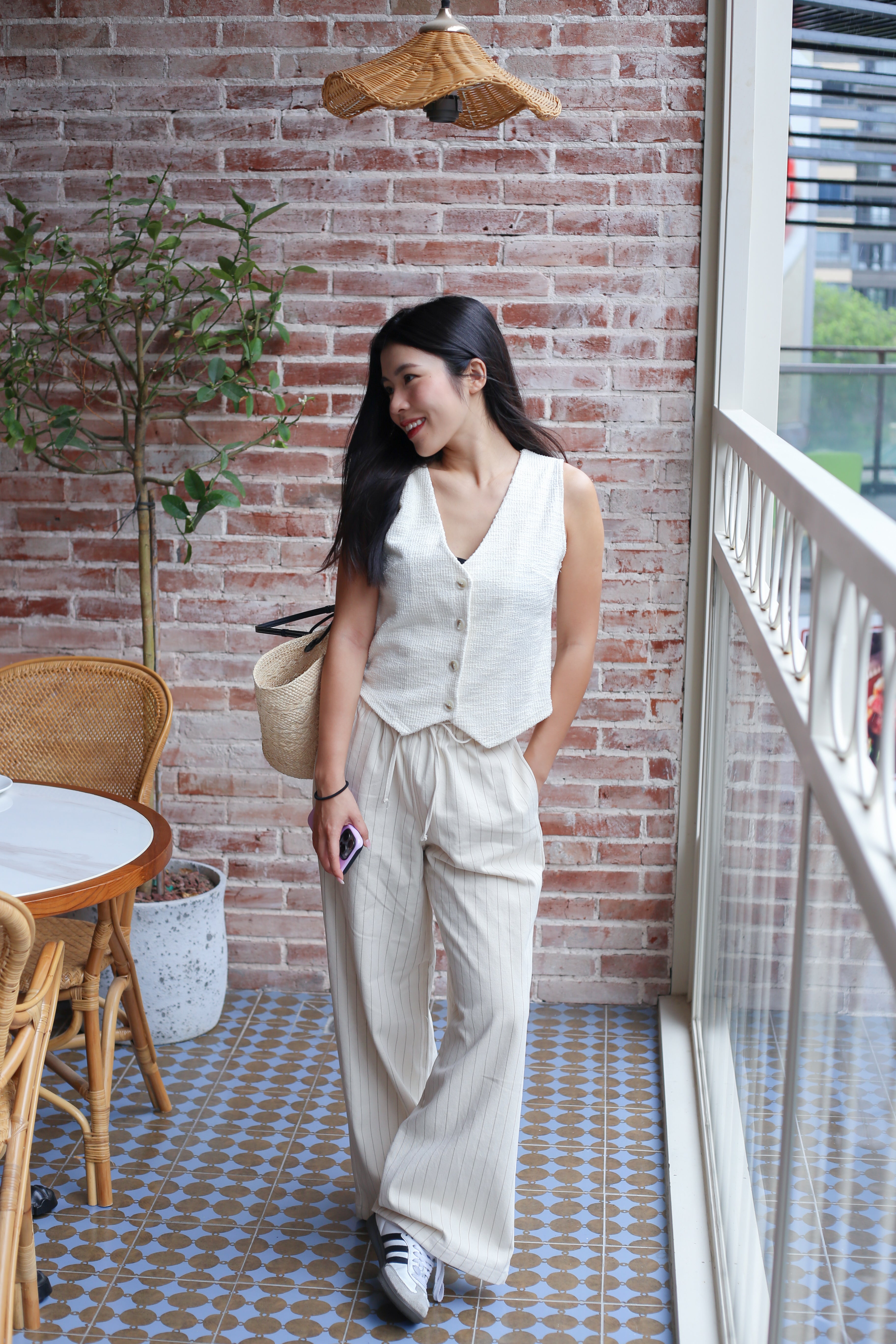 【顯腳長！知性直腳細條紋長褲】Striped Cozy Pants