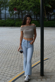 【小個子喇叭褲】Petit Light Blue Flare Jeans