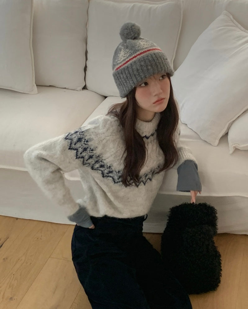 【冬日北歐毛衣❄️】Nordic Round Neck Cardigan