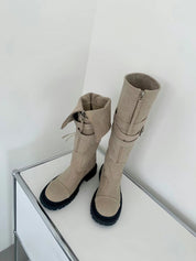 *INSTOCK* Zip Up Buckle Belt Boots