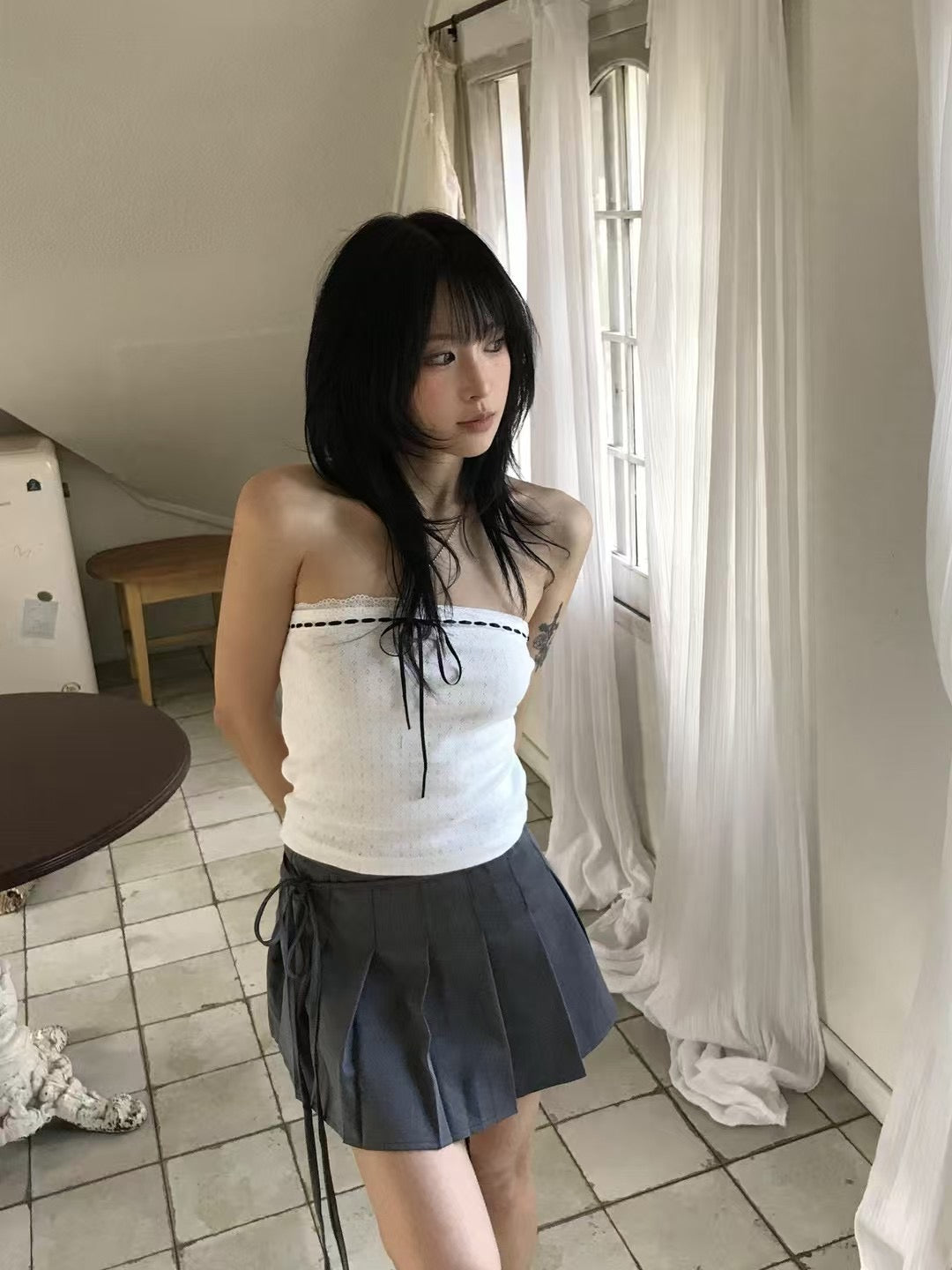 【暗花Lace Tube Top】Opal Lace Tube Top