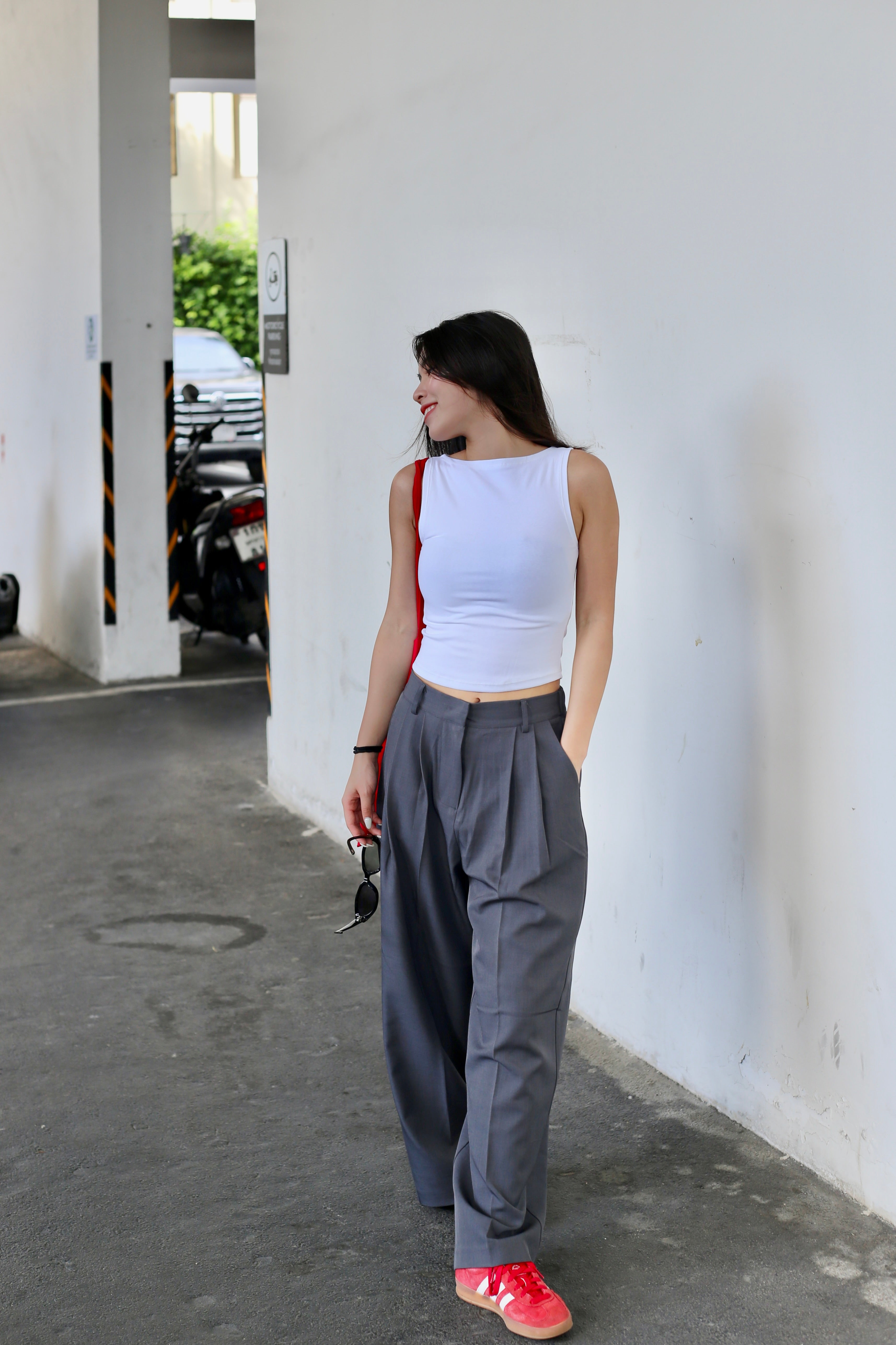 #T240【店主自留款! 10/10入膊背心】Basic Solid Boat Neck Tank Top