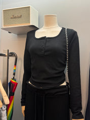 【🇰🇷韓國連線｜$99系列】歐美基礎款鈕扣上袖Top