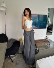 JIRA low-rise wide leg pants