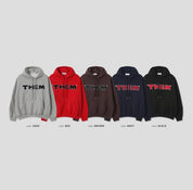 【THEM植絨印花衛衣 】THEM Solid Hoodies