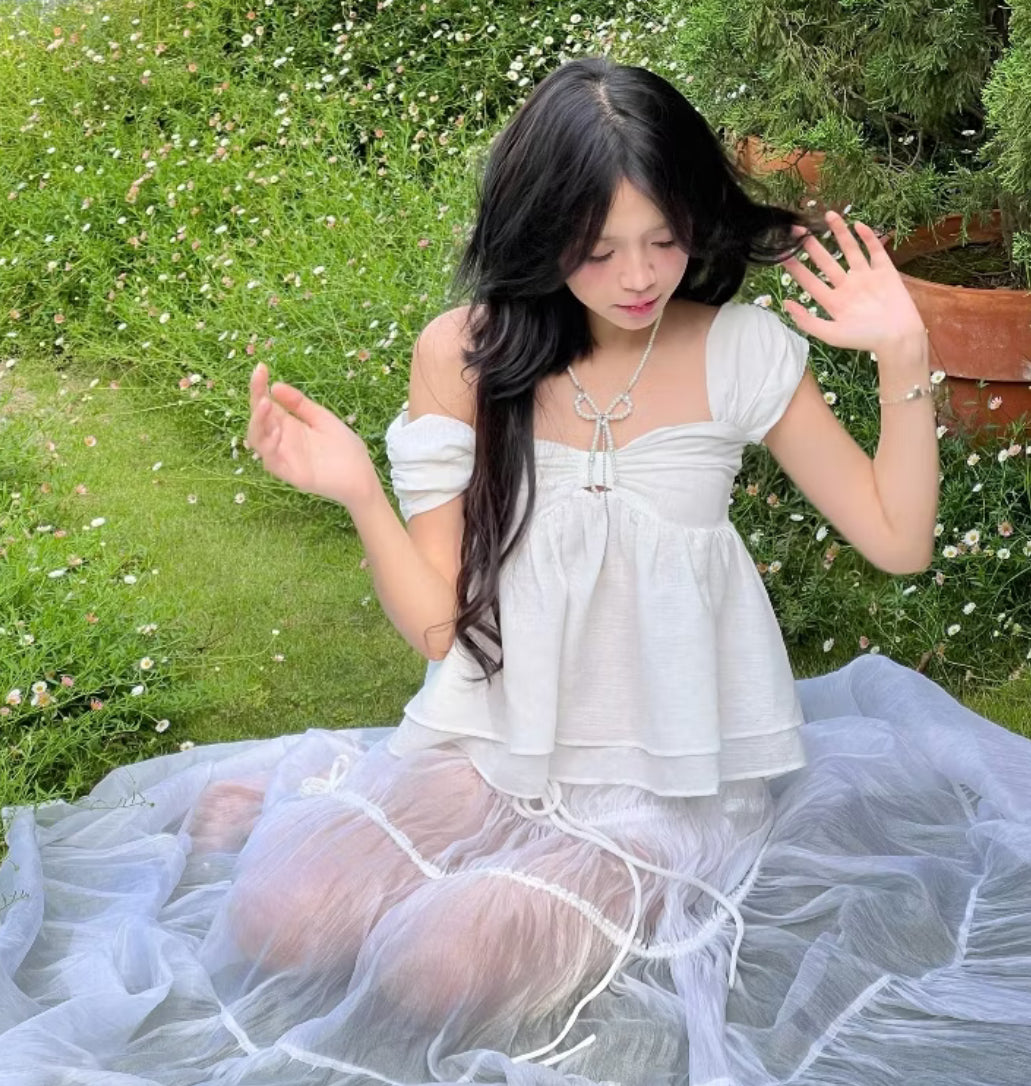Angel Wings Off-Shoulder Top
