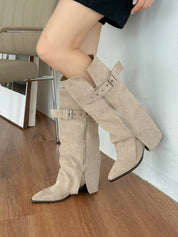 【鞋套可拆除！】 2 Way 4cm Belt Boots