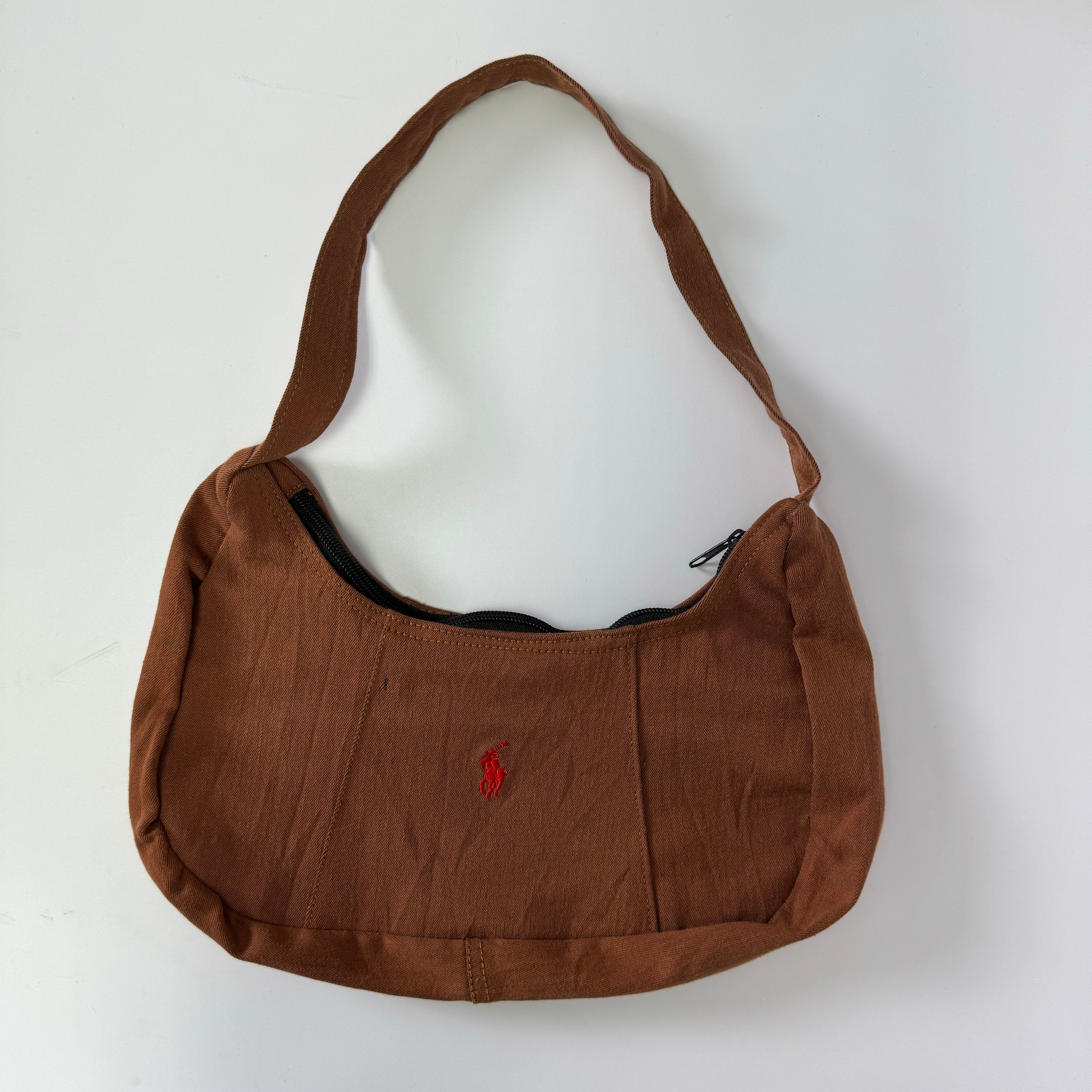 #T142 - Remade Polo Brown Shoulder Bag