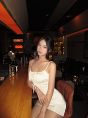Champagne Ruched Bust dress