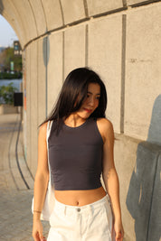 【夏日清爽入膊背心! 無束縛】Basic Solid Crop Tank Top