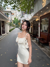 Champagne Ruched Bust dress
