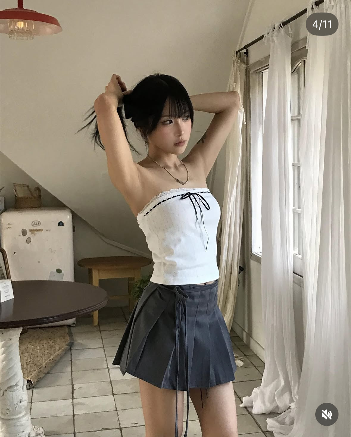【暗花Lace Tube Top】Opal Lace Tube Top