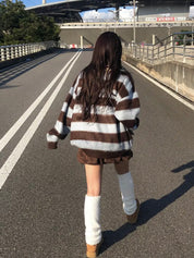 【人氣大熱產品🔥】Striped Polo Oversized Cardigan